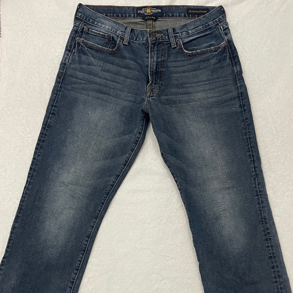 Lucky Brand Men's Dark Wash 361 Vintage Straight Jeans
